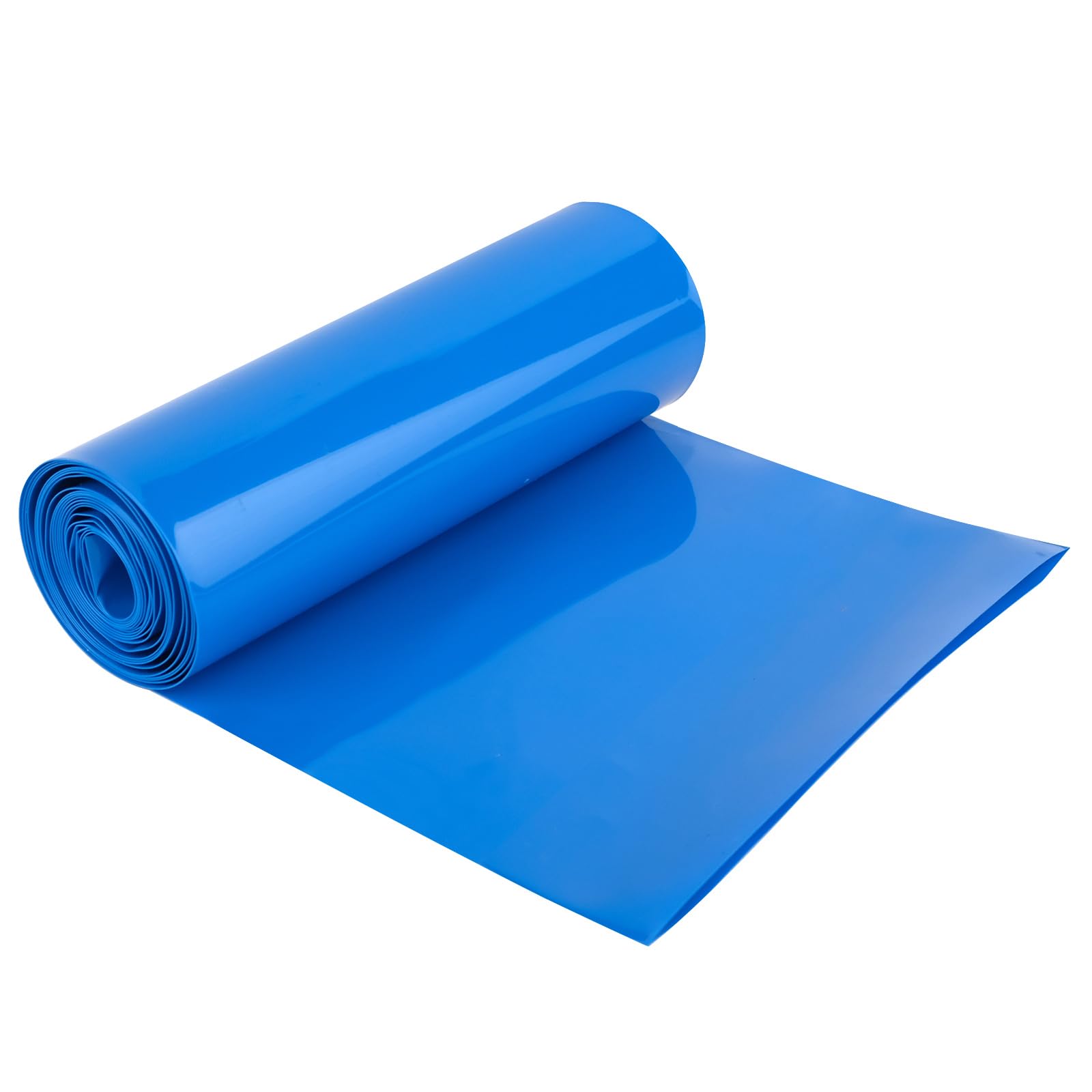 PVC Heat Shrink Wrap Tube, Battery Wrap for 18650 21700 26650 Lithium Battery DIY Battery Packs Flat Width 7.9in(200mm) Length 9.9ft (3m) Blue