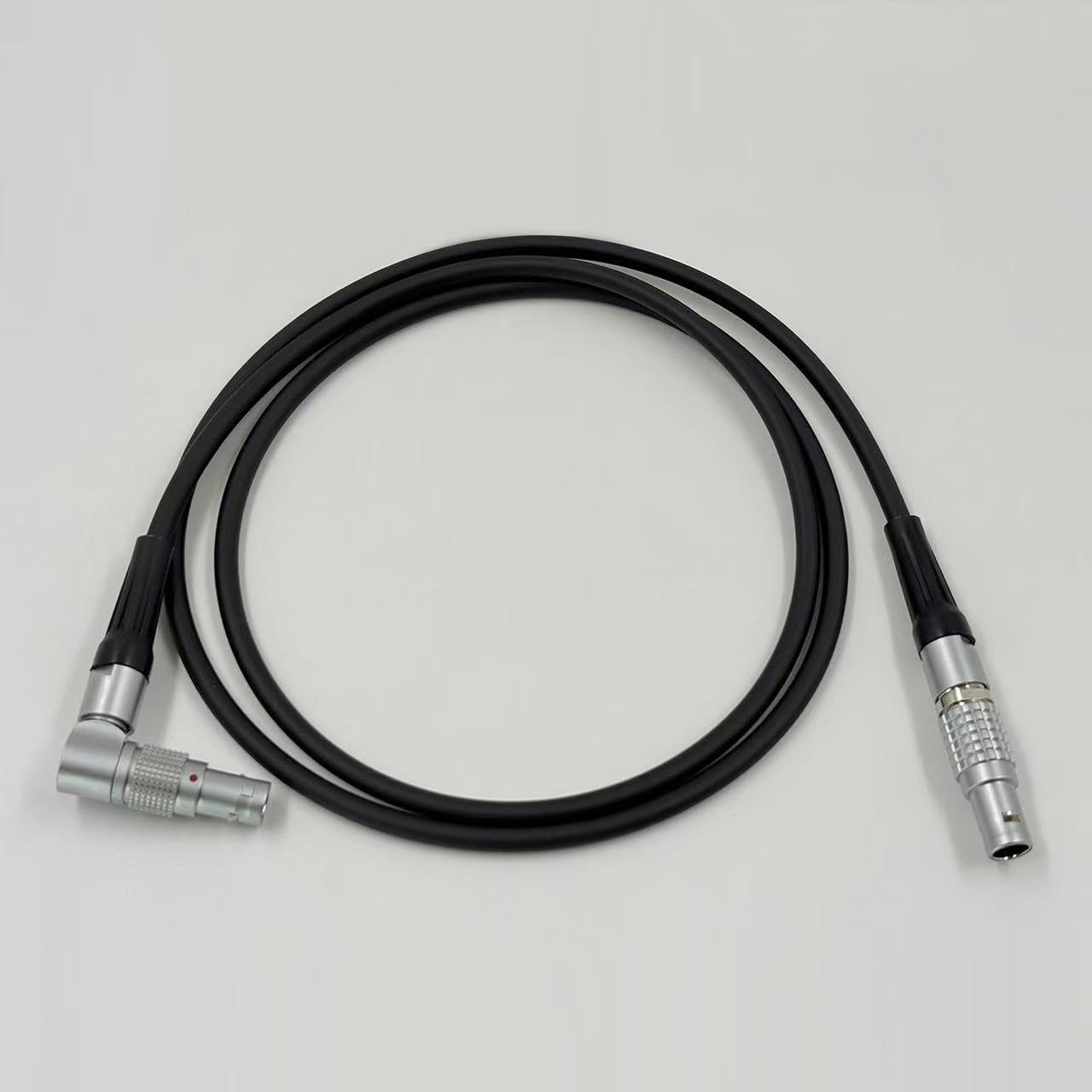 Rotatable Right Angle LEMO-Compatible 0B 2-Pin Male to 2-Pin Male Power Cable Suitable for Teradek, SmallHD, ARRI Alexa, RED DSMC2, Z CAM, Transvideo, Preston,39"