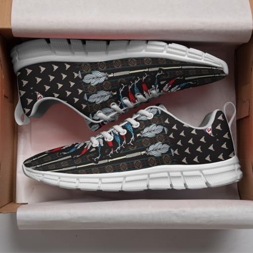 Native American Flag Shoes for Women Men Tennis Shoes 3D Print Fashion Running Sneakers3