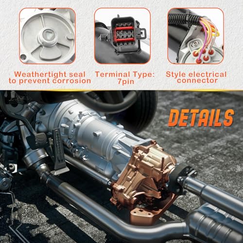 Image of 600-803 Transfer Case Motor Rectangular Electrical Connector with 7-Pin Fit for Ford /Mercury Vehicles, 4WD, Replace Number XL2Z7G360AA, F77Z7G360AA