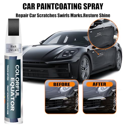 Image of Car Touch up Paint(741 /A1 Black) Compatible with Toyota /Porsche, Car Paint Pen Scratch Repair Two-In-One Touch Up Paint, Premium Car Scratch Remover for Deep Scratches