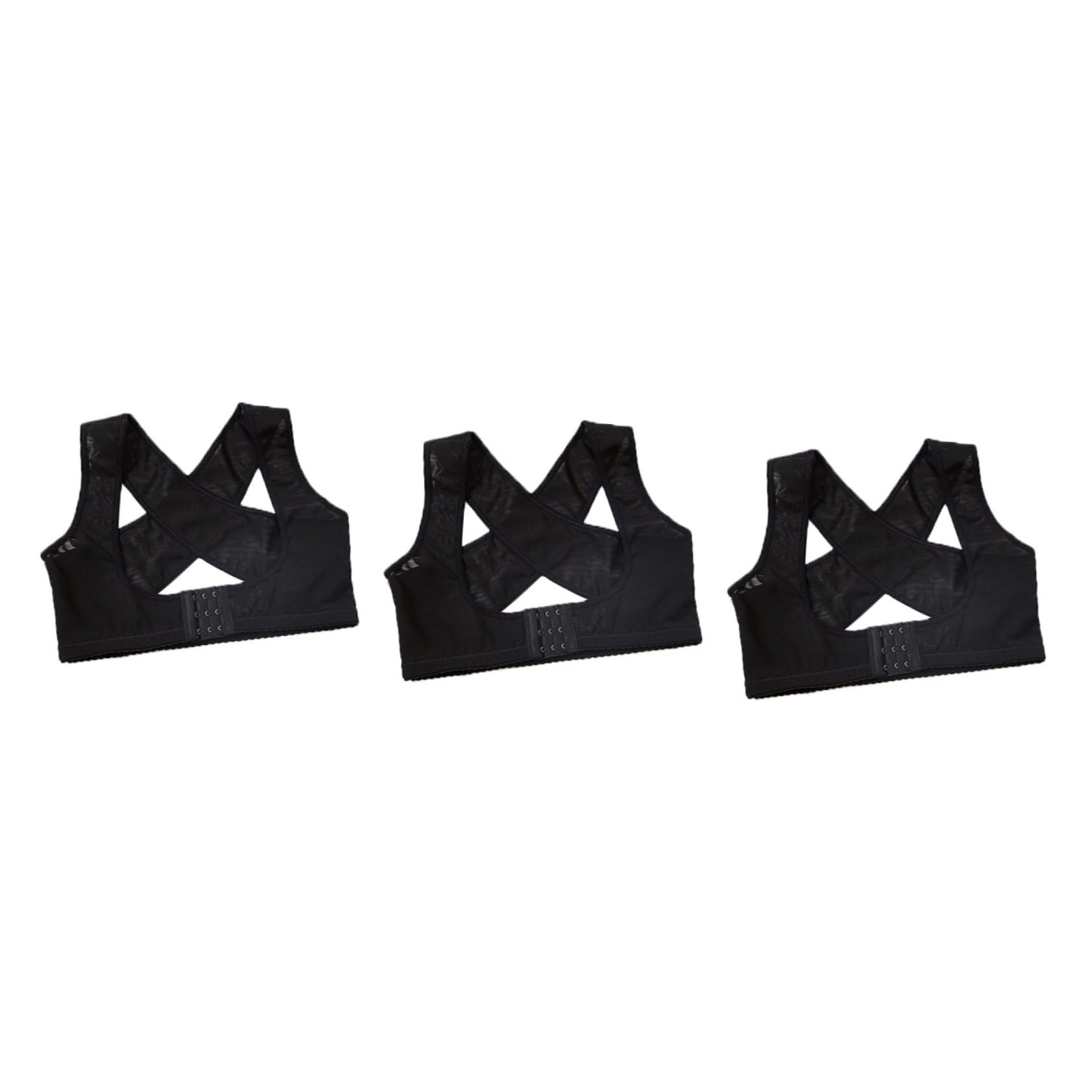 Healvian 3pezzi Di Postura Regolabile Per Schiena Fascia Hunchback Traspirante Supporto Per Donna e Uomo Taglia s Nero Migliora La Postura e La Fiducia