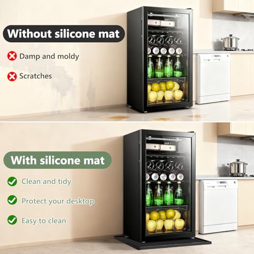 AKEfit Heat Resistant Silicone Mat, Non-Slip Waterproof Air Fryer Mat for Kitchen Countertops, Oven, AC,Stove Top & Dining Table Protection (BLACK) - Image 6