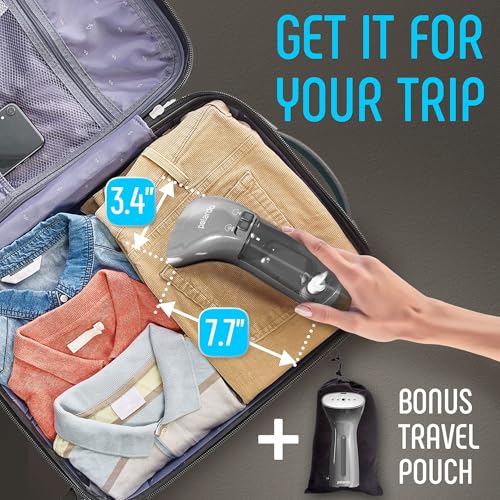 image for Polardo Best Steamer for Clothes, Hand Held Portable Travel Garment St