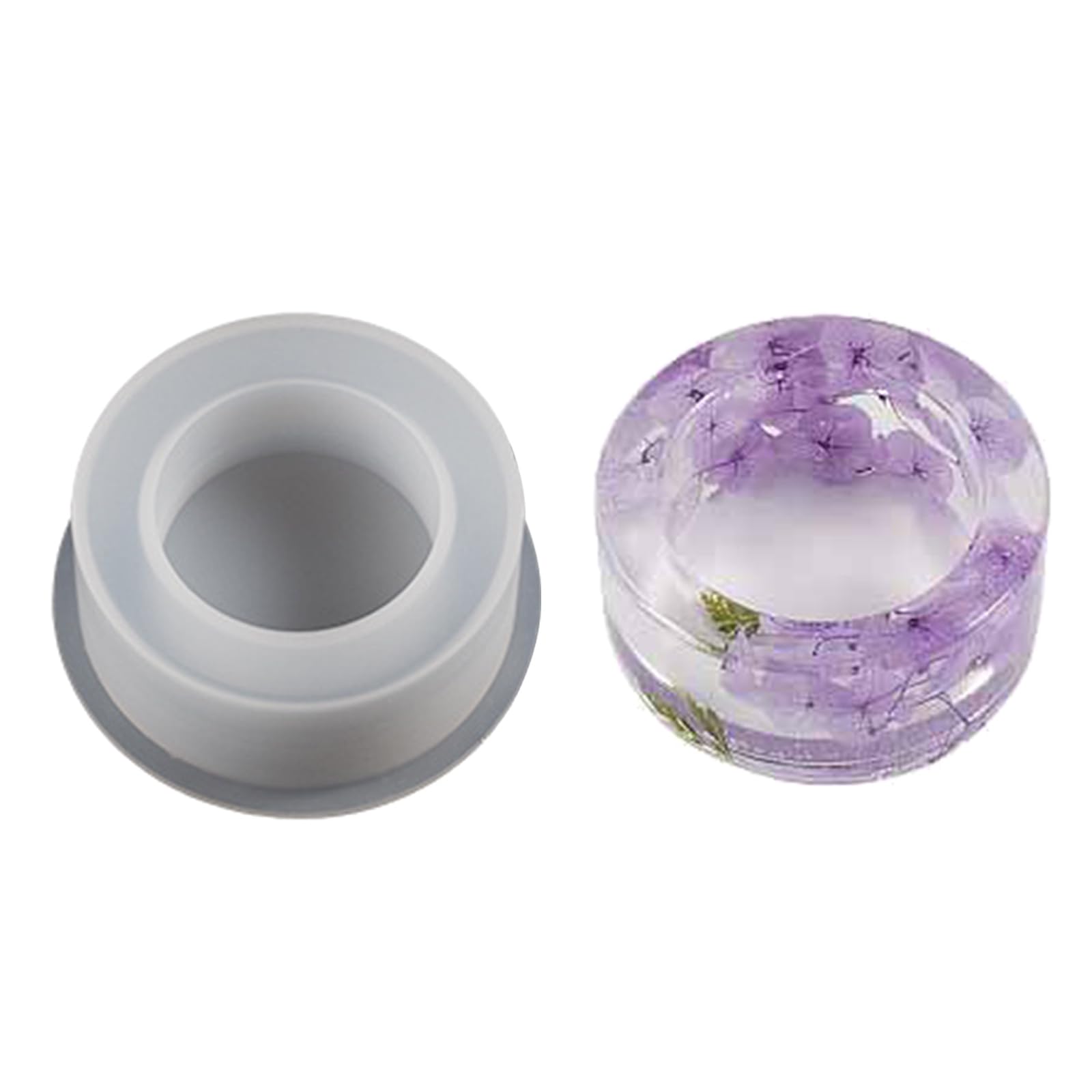 NEWFT Circular Column Candlesticks Silicone Mold Cement Candle Holder Gypsum Tray Epoxy Resin Mould Home Decor Handicrafts
