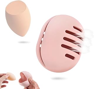 Makeup Sponge Holder, Silicone Beauty Blender Holder Travel Case, Portable Washable Reusable Beauty Blender Case Cosmetic Silicone Protective Container Case