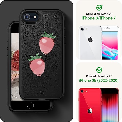 Image of [CYRILL] by Spigen Cyril iPhone SE 3 (2022) iPhone SE 2020 Case, 3rd Generation 2022, iPhone SE2 2nd Generation iPhone7 Case, iPhone 8 Case, Leather TPU Case, Durable, Lightweight, Shockproof, Camera