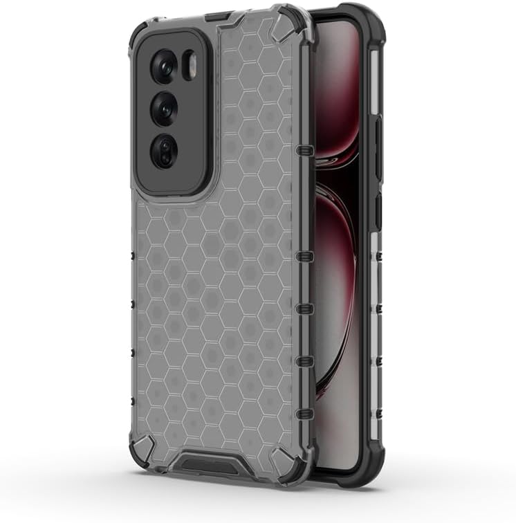 Prime Retail Hard PC Back Case Cover for Oppo Reno 12 Pro 5G Anti Slip Ultra Thin Shockproof Reinforced Corners (Polycarbonate|Black)
