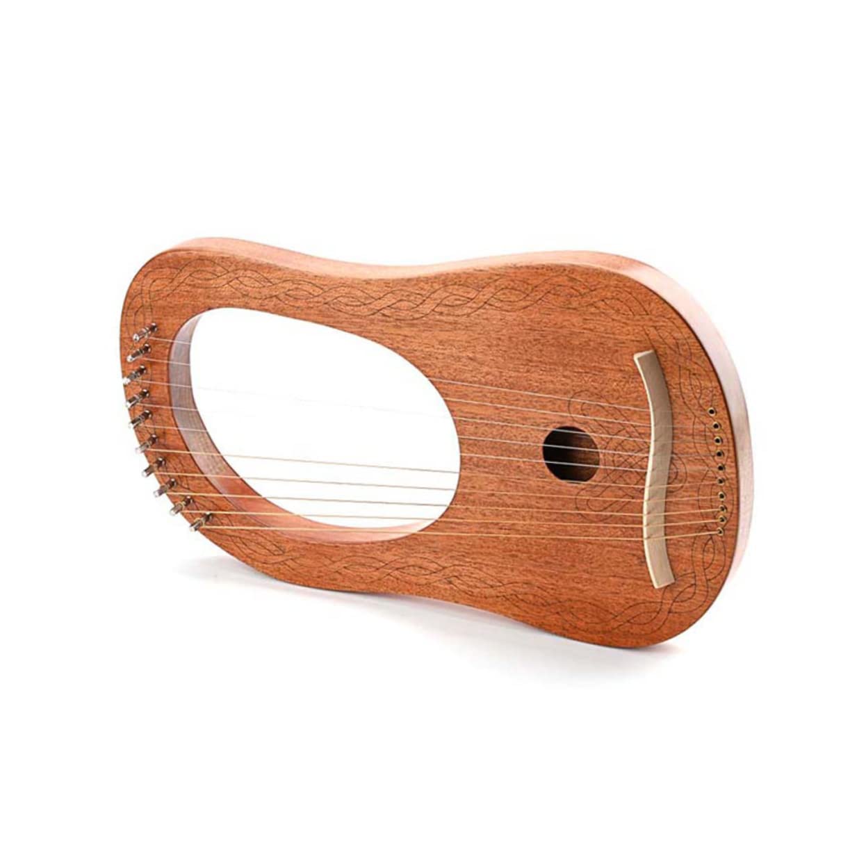 Toyvian Arpa a Lira in Legno 10 Corde, Strumento Musicale Portatile dal Suono Caldo, Accordatura, per Esecuzioni Orchestrali