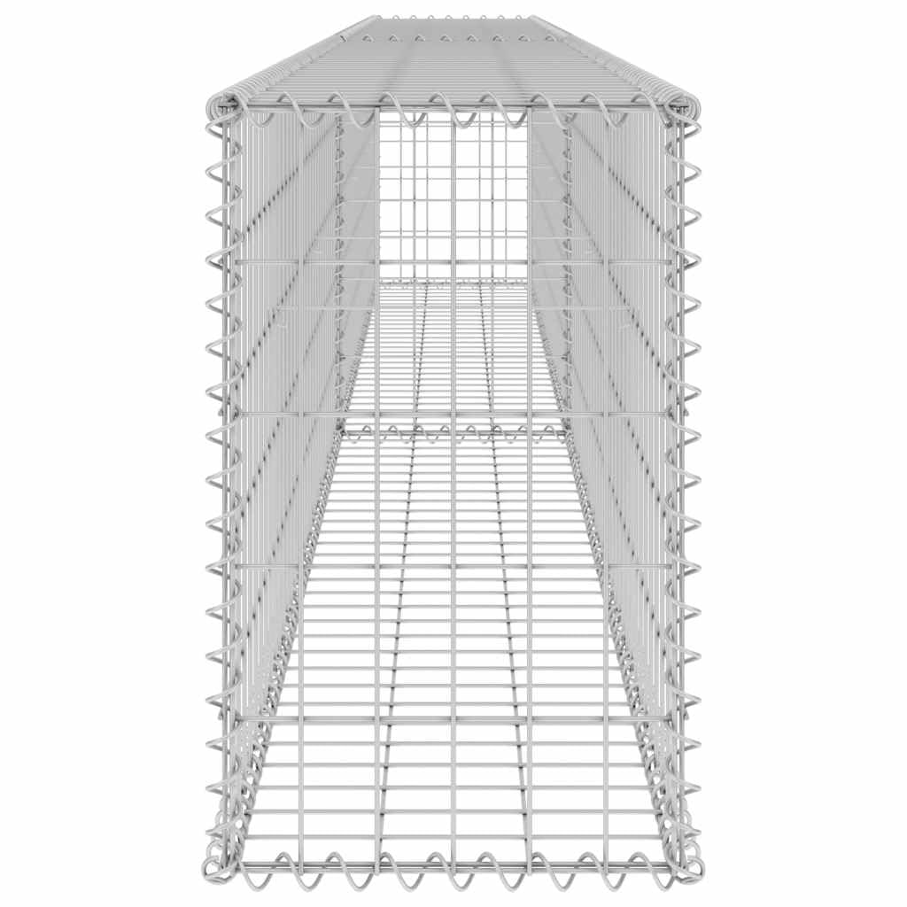Gabionenwand mit Abdeckung Verzinkter Stahl Gabione Steingabionen Steinkorb Gabionen Wand Drahtkorb Draht Mauer Verzinkter 300x30x50 cm