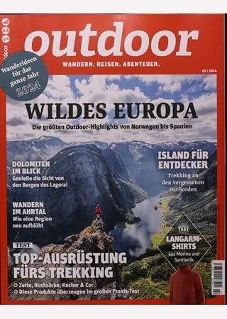Outdoor 2/2024 'Top_Ausrüstung fürs Trekking'