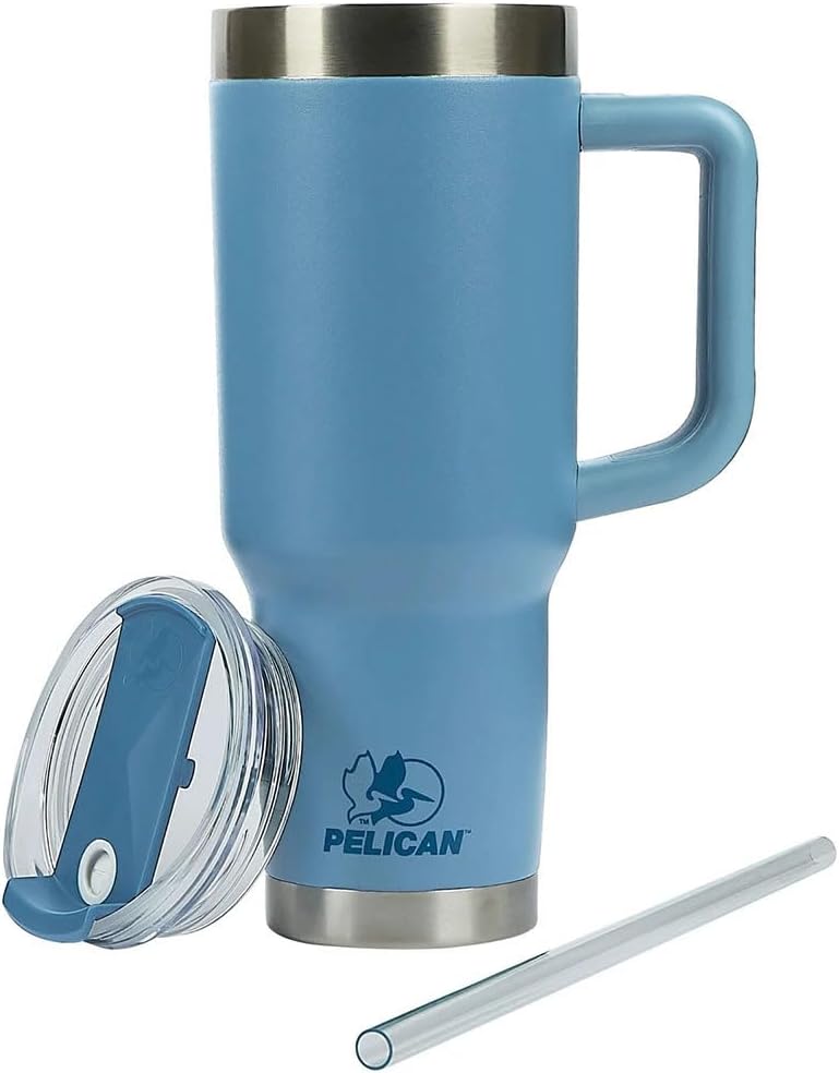 Pelican Porter XP40M01309 40 oz. Double Wall Stainless Steel Travel Tumbler, 2148C - Image 4