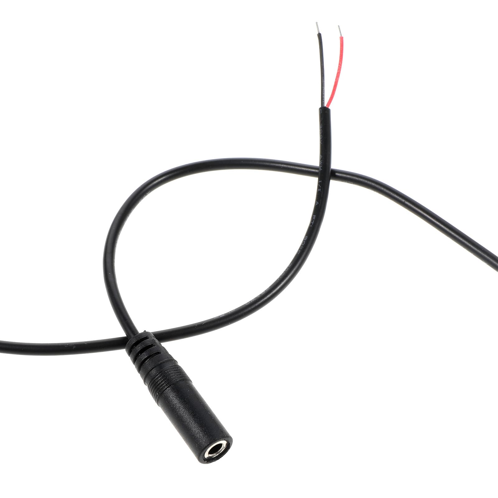2 cavi da spina femmina da 3,5 mm a filo nudo con estremità aperta, cavo TRS a 2 poli stereo AUX a cavo per altoparlanti, jack per cuffie femmina da 0,3 m, cavo audio AUX per telecamere di sicurezza