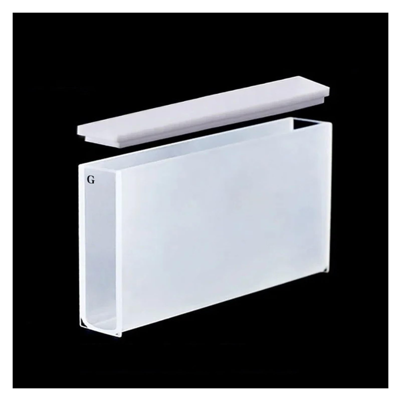 Equipo de laboratorio Cubeta de vidrio de 100mm, trayectoria óptica, celda colorimétrica de gran volumen de 35ml con tapa for espectrofotómetro Visible, consumible de laboratorio, 1 ud.