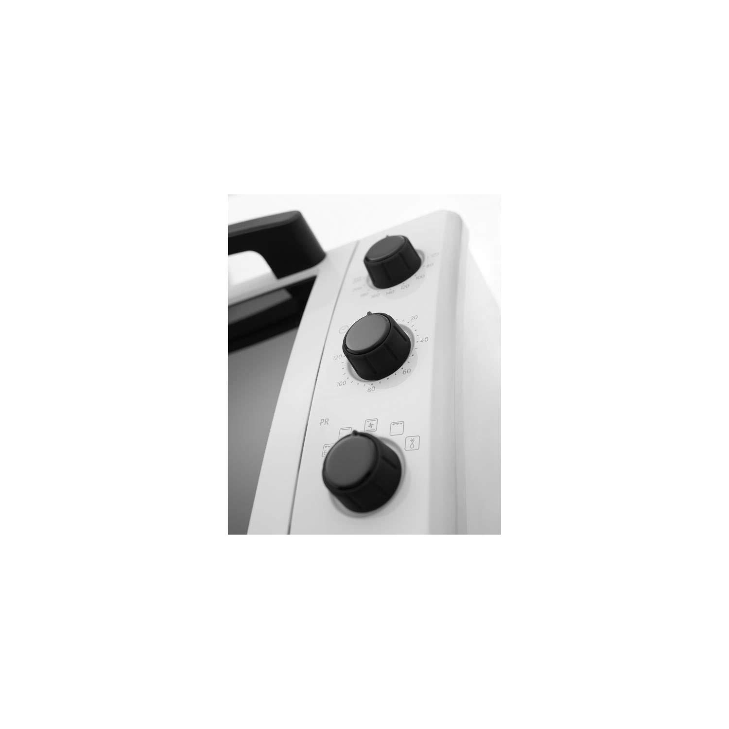 De'Longhi Sfornatutto EO32502.WG Horno eléctrico, 5 niveles de cocción, Temperatura 80-220 °C, temporizador, capacidad 32 L, incluye bandeja, parrilla, potencia 2000 W, blanco