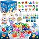 Magic Water Elf Toy Kit, DIY Stern-& Herz-Flasche, Aqua Gelz Set mit 18 Formen, 100ml Gels, 5L Eimer, Glitzer, Pompons, Weihnachten & Geburtstag Geschenk, Kreatives Bastelset für Kinder ab 5 6 7 Jahre
