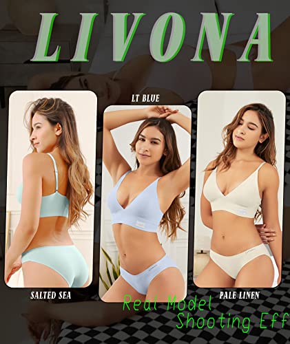 Livona Bras for Women - 3 Pack Sports Bra Bralettes with Support Workout Tops Wireless Bra Cami Crop Tank Tops4