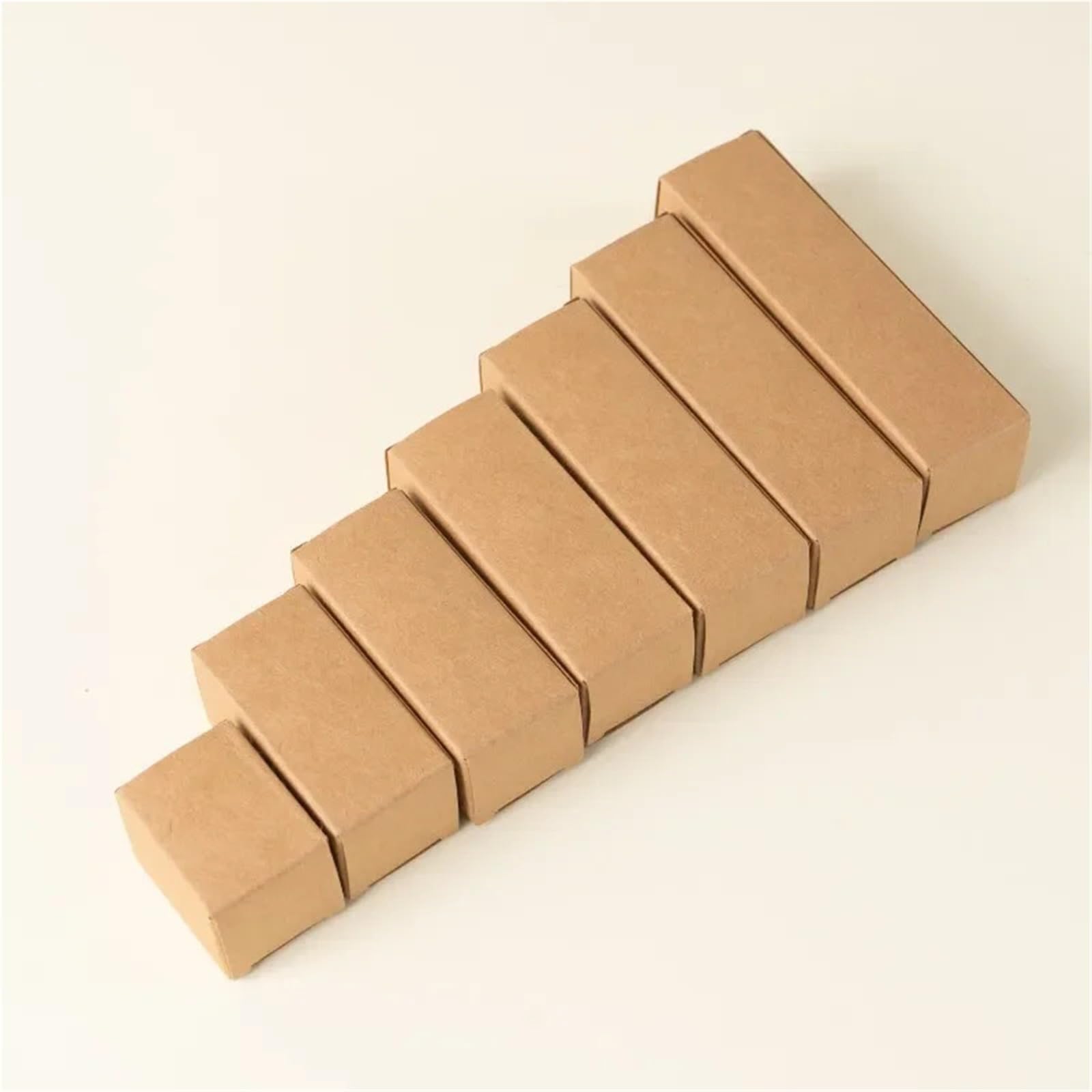 Packung Kraftpapier-Lippenstiftetuis 50 Stück Kraft-Mini-Geschenkbox | For Kosmetika mit ätherischen Ölen(8X8X11CM)