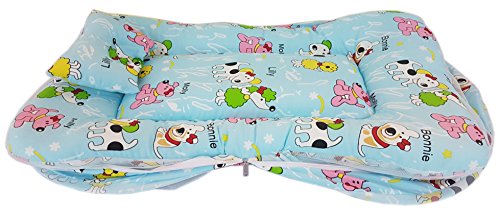 Image of Amardeep and Co Toddler Mattress with Mosquito and Insect Protection Net 70 * 40 cms (Brownie Blue)