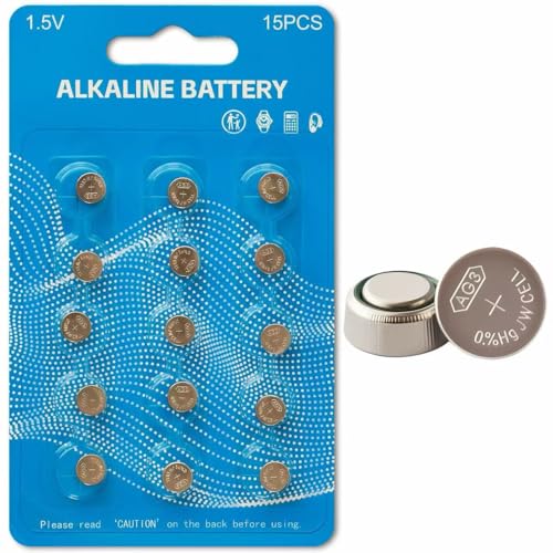 15 Pack LR41 AG3 1.5V Alkaline Coin Battery SR41 392 L736 for Thermometers
