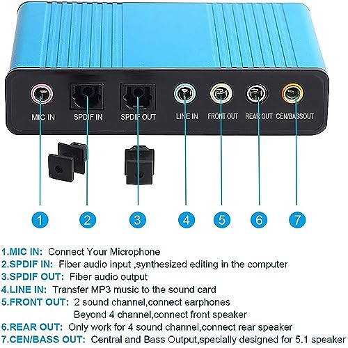 Retoo Zewnętrzna karta dźwiękowa 7.1 Surround, adapter audio stereo, regulacja głośności, przyłącze do słuchawek, mikrofonu, wyciszenie mikrofonu do komputera