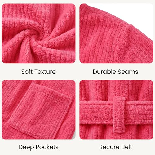 Image of PJGGZ Hooded Bathrobes for Women, Soft Long Towel Robes for Women - Quick Dry yet Warm