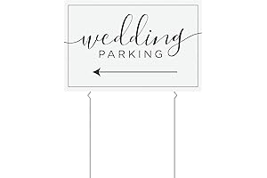 Wedding Parking Yard Sign with Stakes, Outdoor Decor 1 Pc