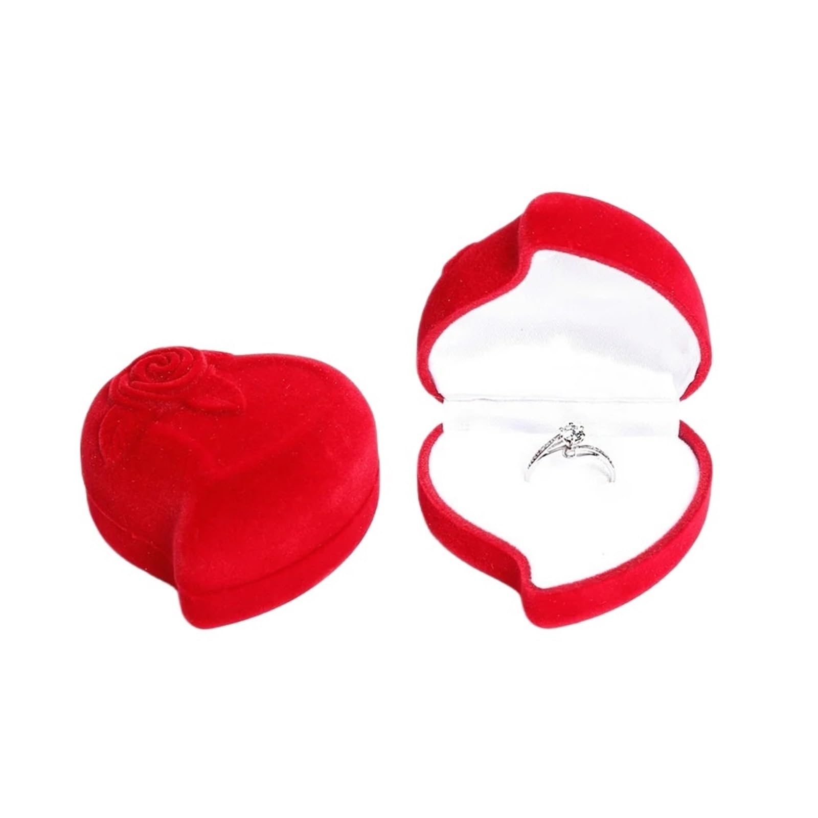 Ring Box Ring Box Lining Jewelry Flocking Flower Design Display For Storage