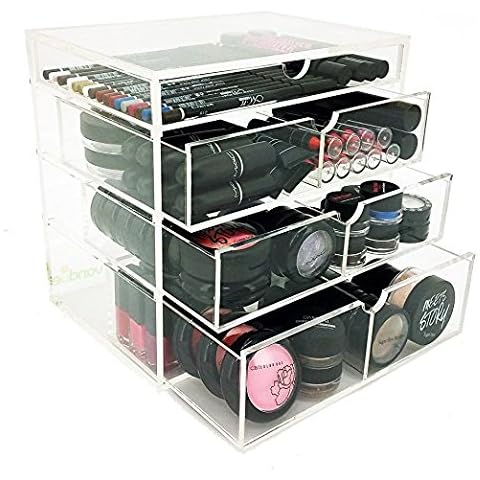 Vencer Acrylic Makeup Organizer Holder Box with 4 Removable Drawers,VMO-016 Cover