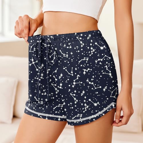 Image of Ekouaer Pajama Shorts for Women 2026 Soft Sleep Shorts Casual Lounge Shorts Comfy Pj Bottoms with Pockets