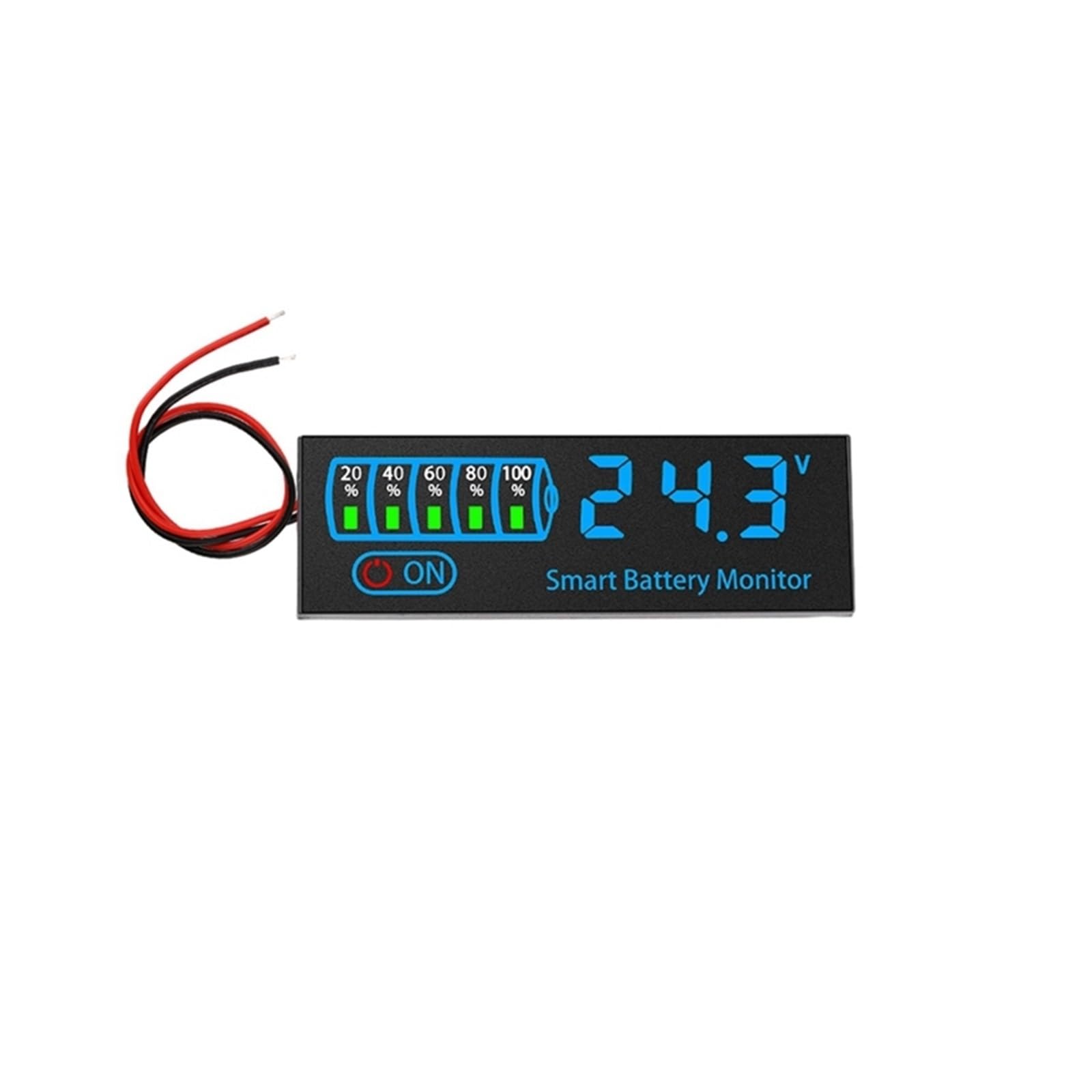 AT02-18650 Li-Ion Lipo Tester - 7-55V Säurebatterie-Füllstandsanzeige mit LED