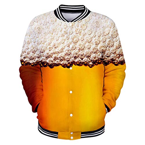 Veste de sport homme orange L avec veste impression 3D et blouson fitness stretch