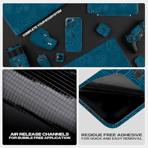 Image of Capes Tablet Skins Compatible with Samsung Galaxy Tab S9 FE Plus | Ultra-Thin Protective Film | Anti-Scratch Vinyl Decal Skin | Not Case /Cover (Aqua, Back Skin)