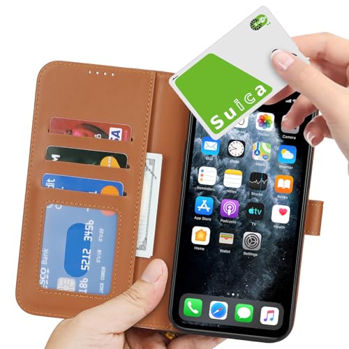 Image of for iPhone 11 Pro Max Case Wallet with Card Holder,for iPhone 11 Pro Max Wallet Case for Women Men,PU Leather Shockproof Magnetic Buckle Stand Flip Phone Case-Brown