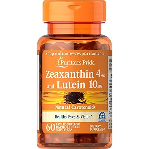 Puritans Pride Zeaxanthin 4mg with Lutein 10mg, 60 ct Cover