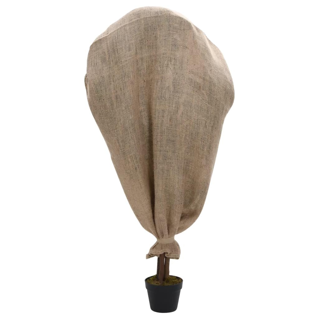Brokky 155782 Sacchi di Iuta 10pz 100x110 cm 100% Iuta 220 gsm Sacco di iuta grande, sacco di patate, antigelo per piante, svernamento, sacco da giardino, sacchetto di iuta multifunzionale, resistente
