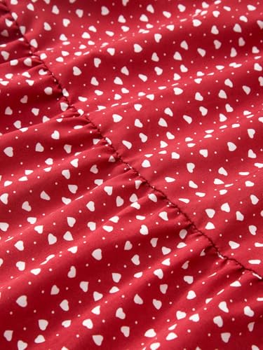 Women's Bohemian Maxi Skirt Summer Swing Tiered Flowy Elastic Waist Pleated Long Dress3