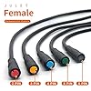 YUNNY Brand HUDAMZKY Ebike Cable Extension Julet Female Male 2 3 4 5 6 pin Ebike Extension Connector Waterproof Plug for Electric Bicycle Display Throttle PAS Ebike Parts Extend Cable #1