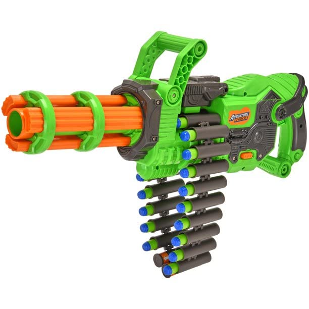 Adventure Force Scorpion Rotating Barrel Auto Gatling Dart Blaster, Green, 0.39 x 0.39 x 0.39 Inches