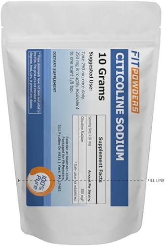 Miniatura 2 de Citicolina en polvo, polvo de colina CDP, 0.35 oz, 100% puro con cucharada, suplemento cognitivo para memoria y aprendizaje (0.35 onzas)