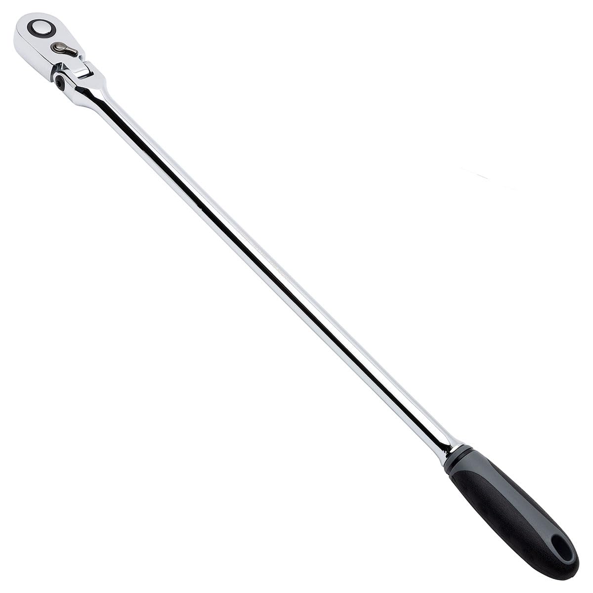 Eastwood 1/2" Drive Flex Head Ratchet Socket Wrench | Heavy Duty 180° Swivel Head Ratchet with Quick Release Socket and Soft Positive Grip Handle | Made from Full Polished Chrome Vanadium Alloy Steel