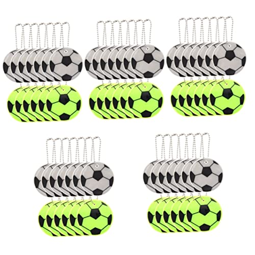 Pendentifs réfléchissants football Kisangel, porte-clés jaune de sécurité pour sac à dos