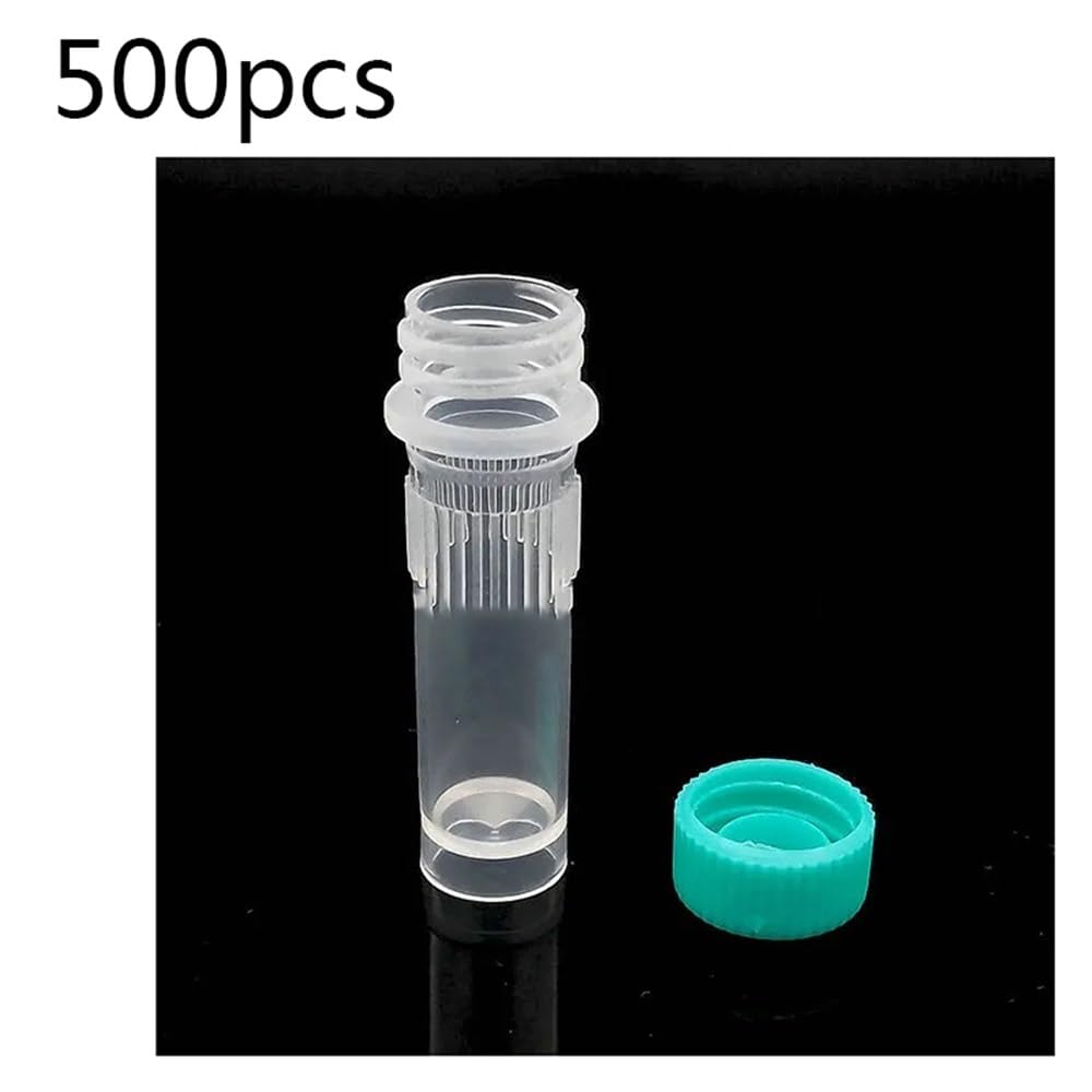 Attrezzature e forniture di laboratorio 500 pezzi/lotto provette da laboratorio 1 ml in PP con guarnizione in silicone, tappo filettato senza scala, fiala for campioni