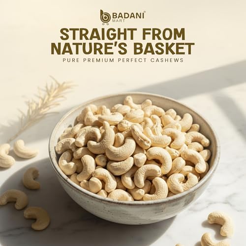 Image of Premium Cashew 500gm | Whole & Crunchy Kaju Dry Fruits | Fresh, Natural & Carefully Selected Unsalted Cashew Nuts for Daily Use, Snacking, Cooking & Sweets