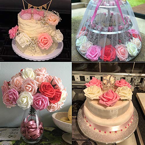 CattleyaHQ 25 pezzi di fiori artificiali di rose