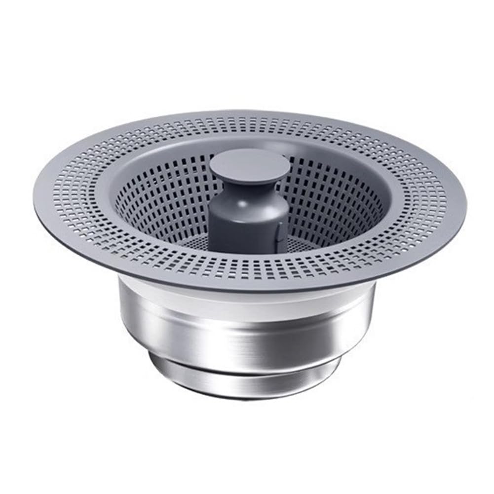 Vjsujehgy Kitchen Sink Drainage Filter Abs Basket Stainless Steel -Up Sink Plug Quick Drainage Kitchen Sink Plug
