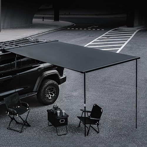 XMLYSMYS Car Campervan Overlanding Awning Sides Pull-Out Vehicle Shades, Caravan Awnings, 300D Oxford Anti-UV Waterproof for Car SUV(160x250cm/5.2x8.2ft)