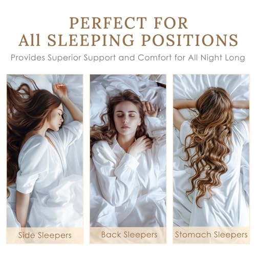 HUXMEYSON Pillows Standard Size Set of 4, Bed Pillows Set of 4, Down Alternative Luxury Hotel Pillows for Sleeping and for Side and Back Sleepers - Image 5