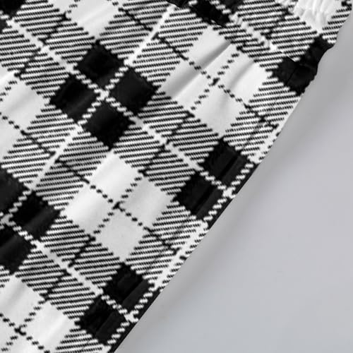 Mens Cotton Pajama Pants,Soft Plaid Pj Pant Sleepwear Lightweight Lounge Bottoms With Pockets, M-3XL2