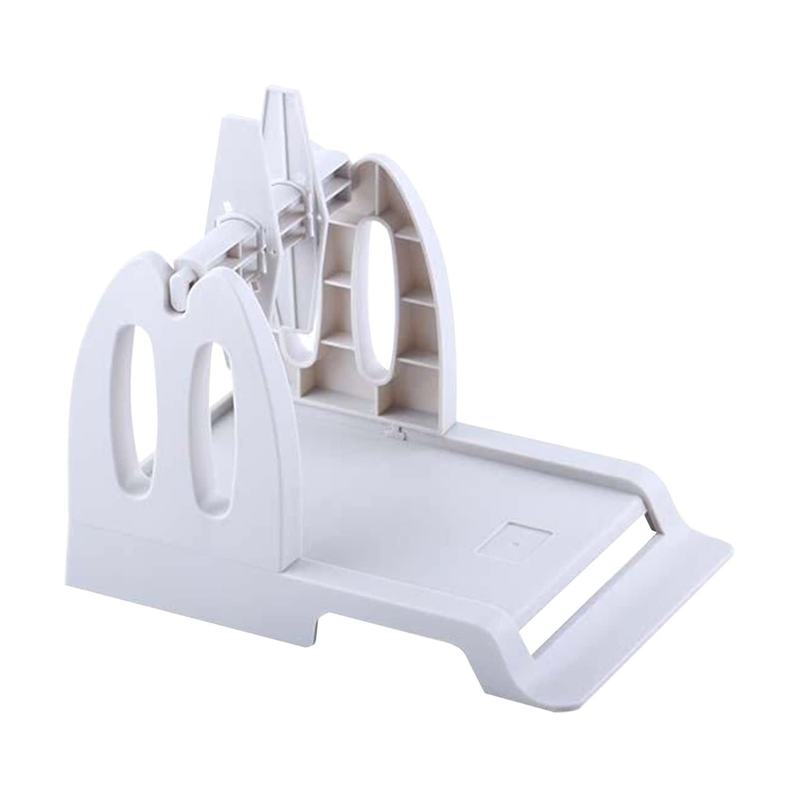 Labymos Label Holder for Desktop Thermal Label Printer 2 in 1 Rolls & Fan-Fold Stack Labels Shipping Package Sticker Dispenser Detachable for Delivery Supermarket Retail Store